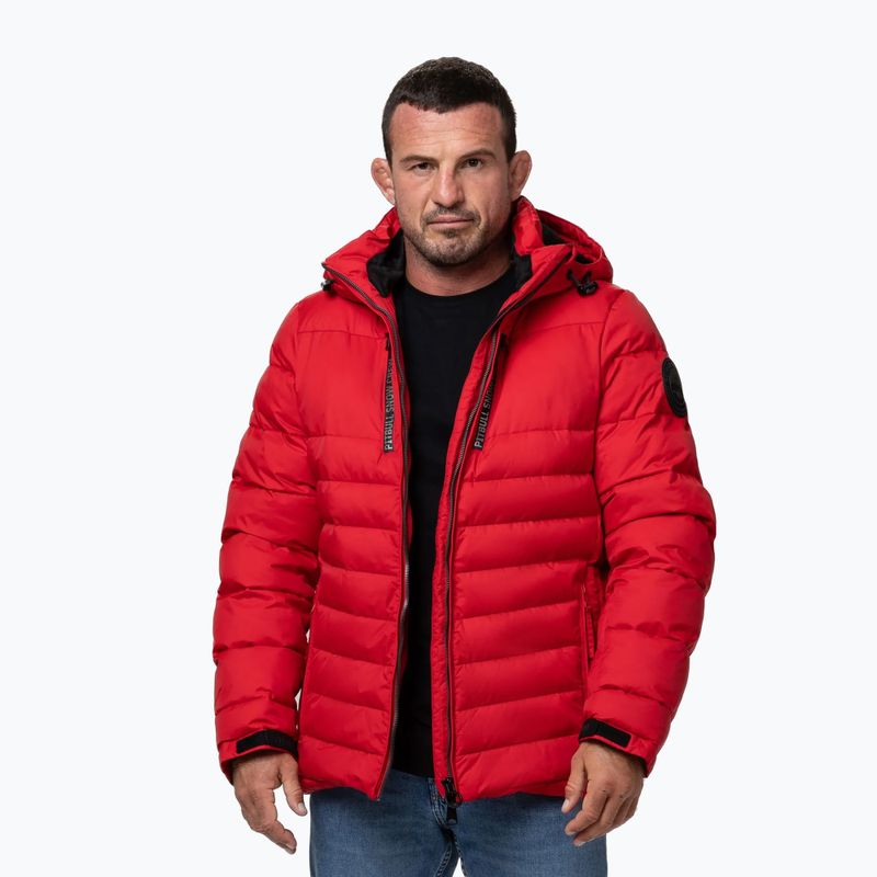 Pánska zimná bunda Pitbull Crestline Padded Hooded red 4