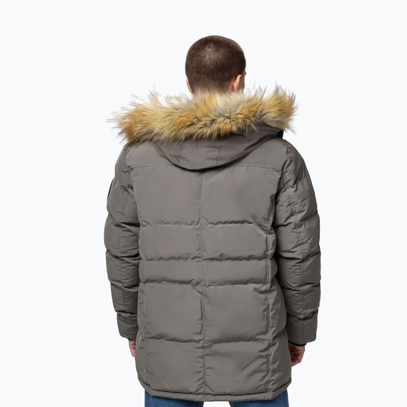 Pánska zimná bunda Pitbull Fisk Quilted Hooded olive 3