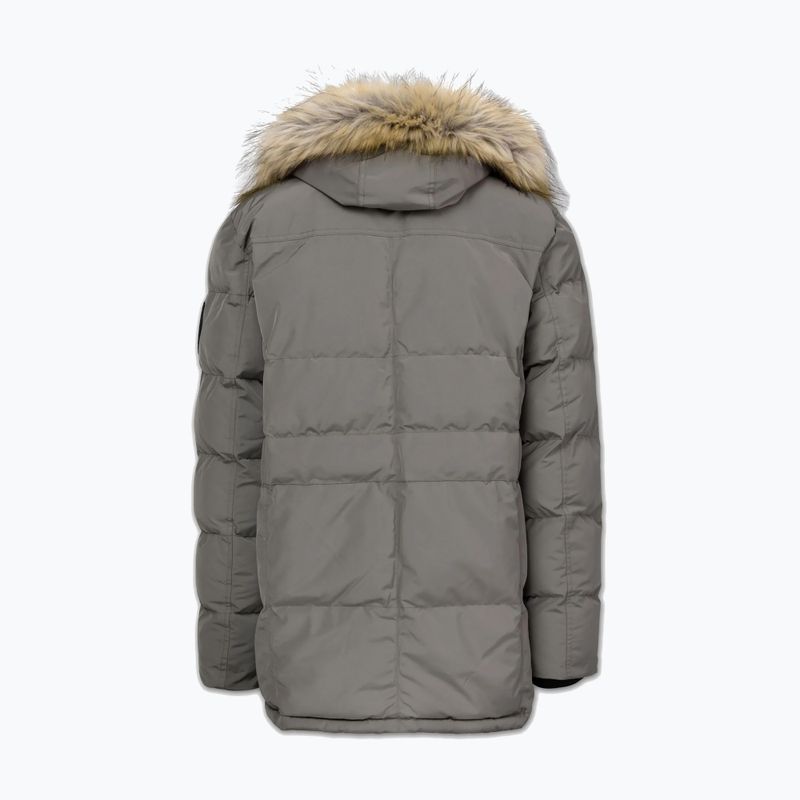 Pánska zimná bunda Pitbull Fisk Quilted Hooded olive 6