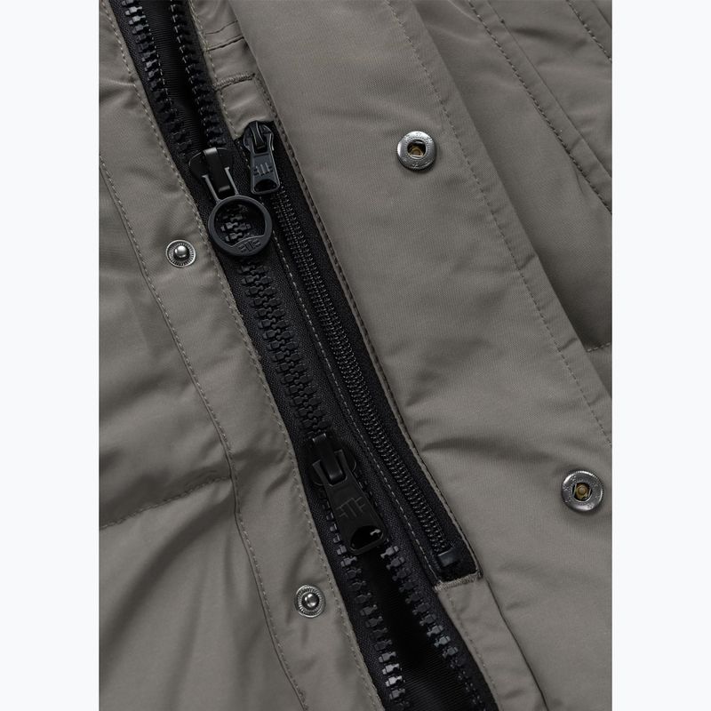 Pánska zimná bunda Pitbull Fisk Quilted Hooded olive 17