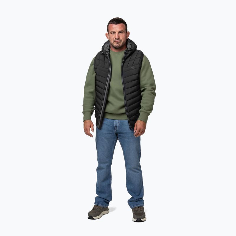 Pánska vesta Pitbull Naylor Padded Hooded black 2
