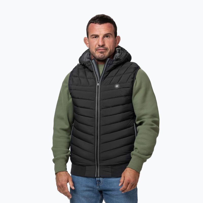 Pánska vesta Pitbull Naylor Padded Hooded black 4
