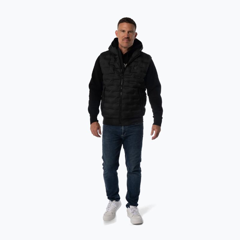Pánska vesta Pitbull Fisk Quilted Hooded black 2