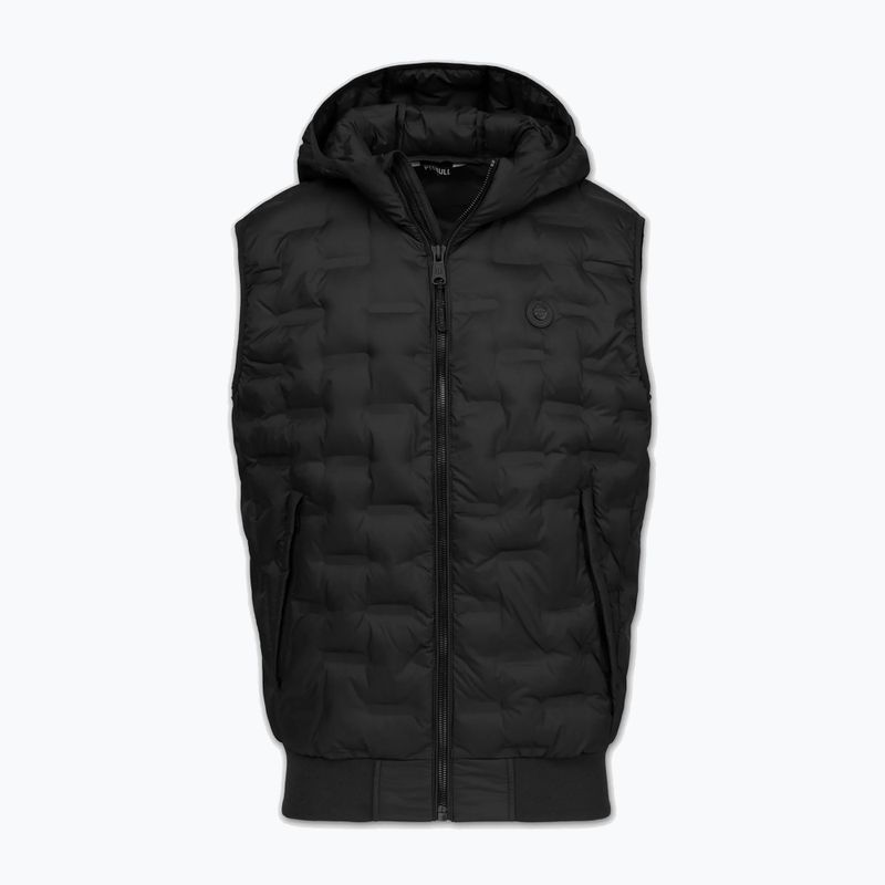 Pánska vesta Pitbull Fisk Quilted Hooded black 5