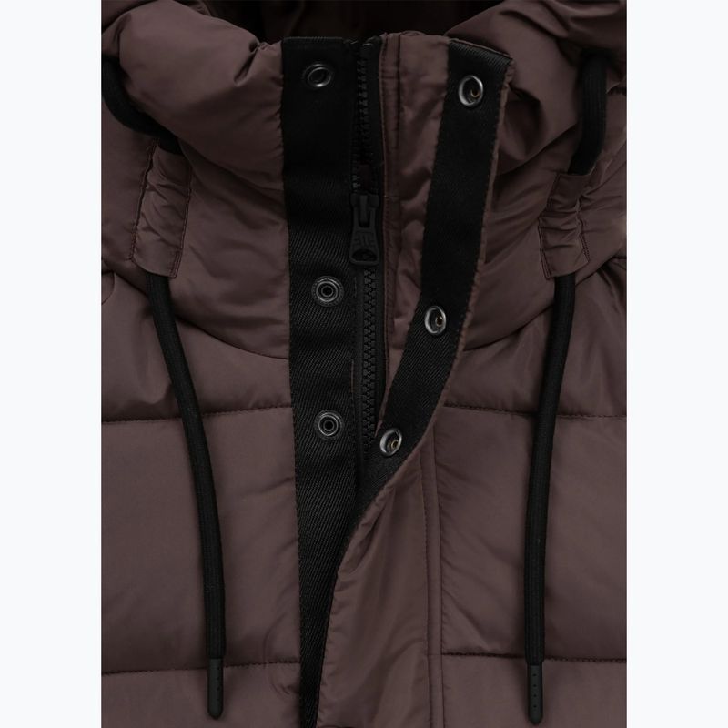 Dámska zimná bunda Pitbull Amalia Padded Hooded dark chocolate 7