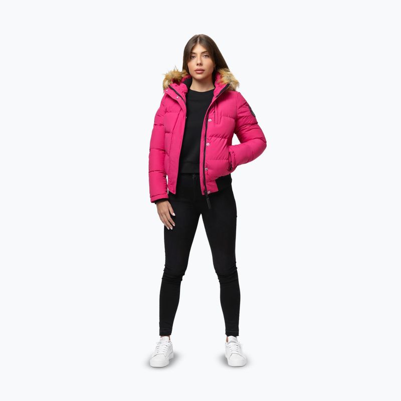 Dámska zimná bunda Pitbull Azalea Quilted Hooded raspberry red 2