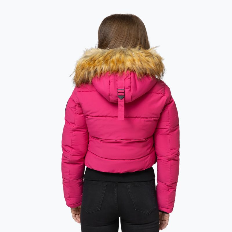 Dámska zimná bunda Pitbull Azalea Quilted Hooded raspberry red 3