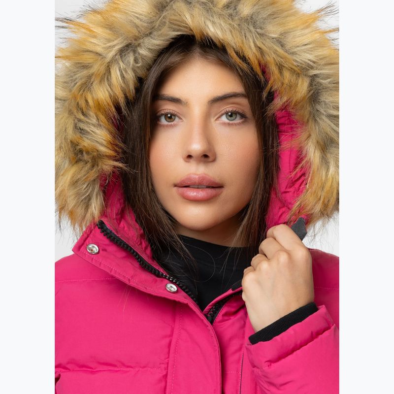 Dámska zimná bunda Pitbull Azalea Quilted Hooded raspberry red 6