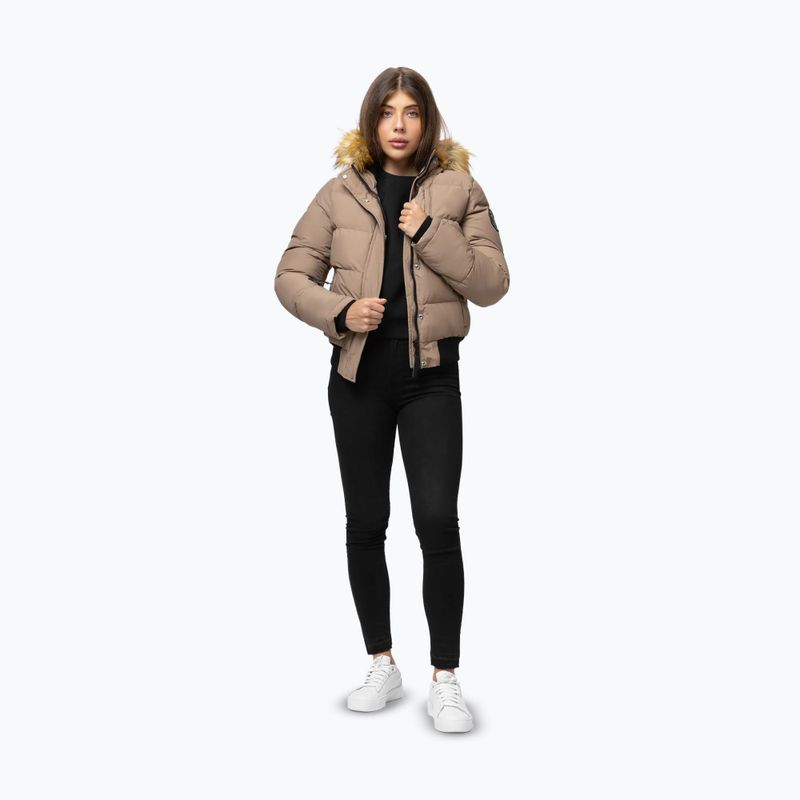 Dámska zimná bunda Pitbull Azalea Quilted Hooded dark sand 2