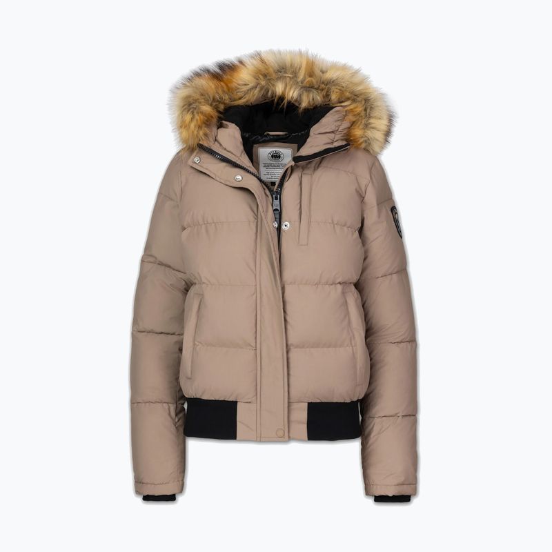 Dámska zimná bunda Pitbull Azalea Quilted Hooded dark sand 7