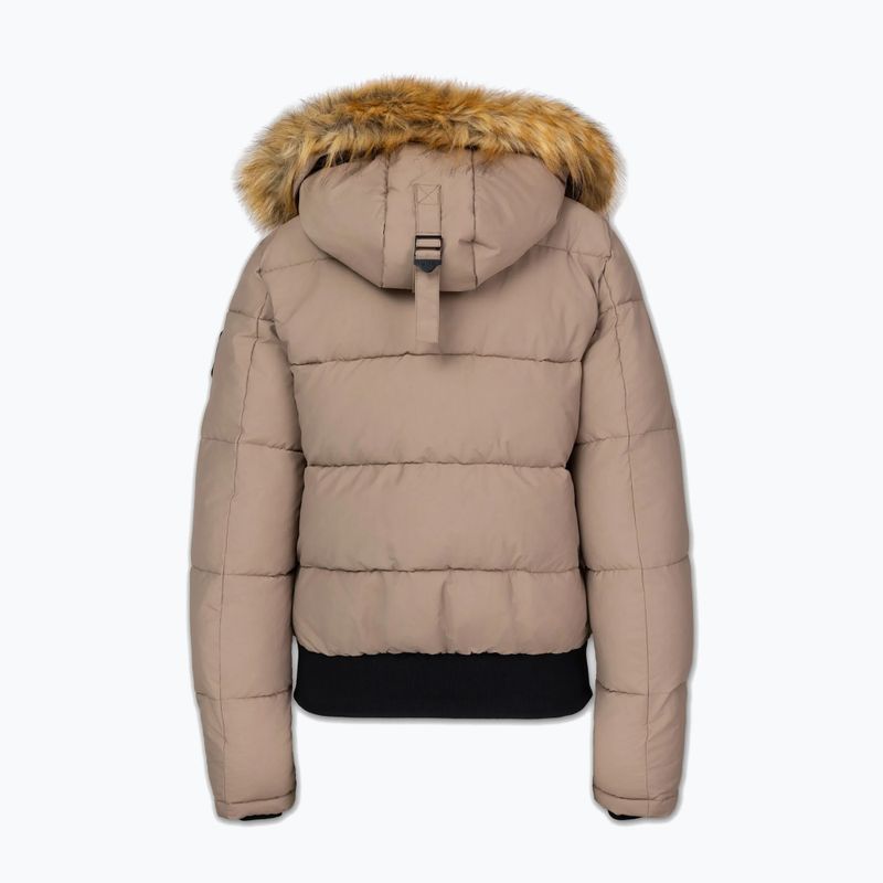 Dámska zimná bunda Pitbull Azalea Quilted Hooded dark sand 8
