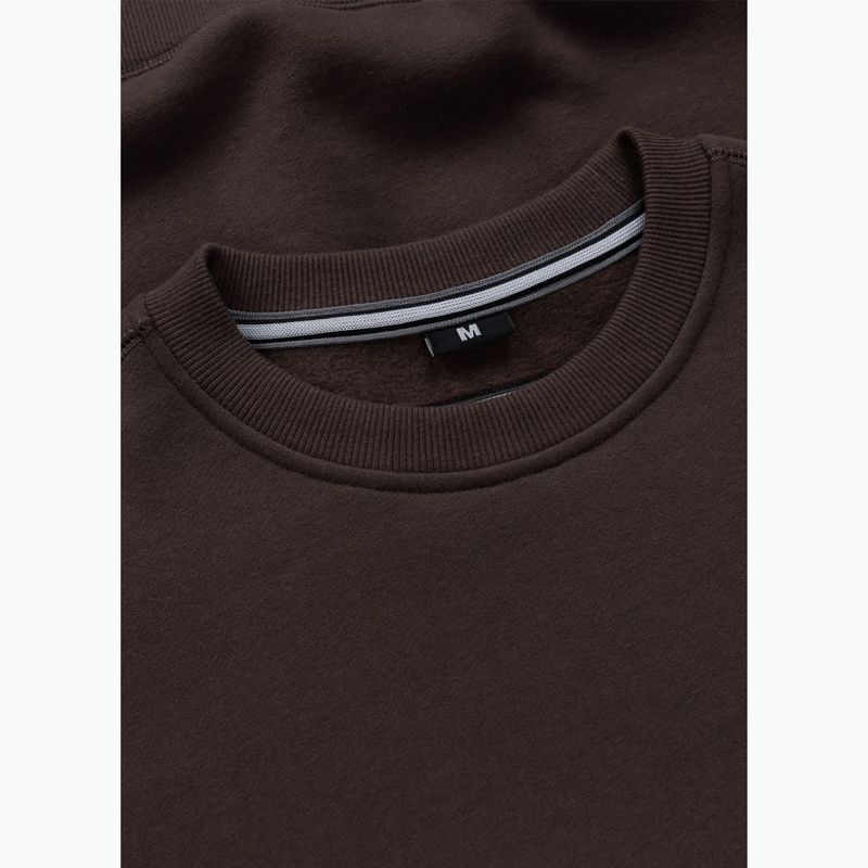 Pánska mikina Pitbull Small Logo Crewneck dark chocolate 6