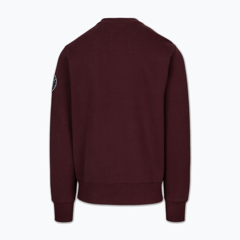 Pánska mikina Pitbull Norton Crewneck dark burgundy 5
