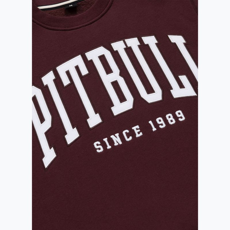 Pánska mikina Pitbull Norton Crewneck dark burgundy 7