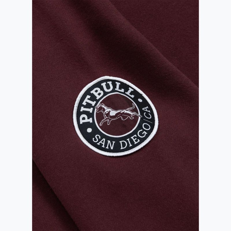 Pánska mikina Pitbull Norton Crewneck dark burgundy 9
