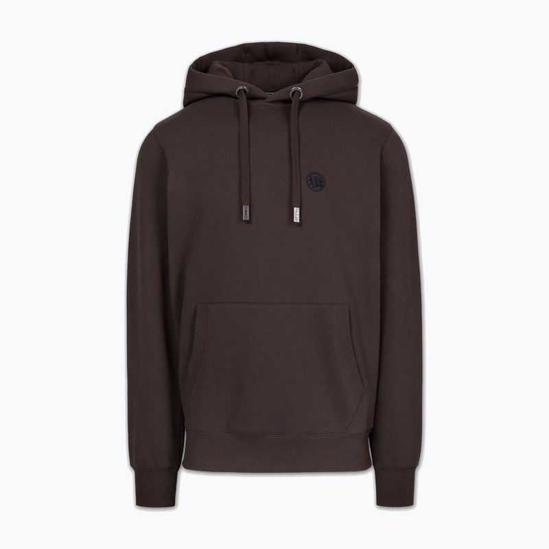 Pánska mikina Pitbull Small Logo Hooded dark chocolate