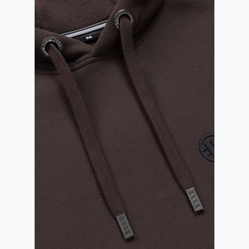Pánska mikina Pitbull Small Logo Hooded dark chocolate 3