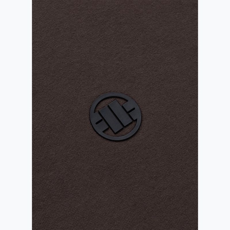 Pánska mikina Pitbull Small Logo Hooded dark chocolate 4