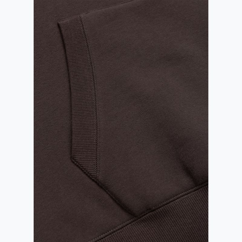 Pánska mikina Pitbull Small Logo Hooded dark chocolate 6