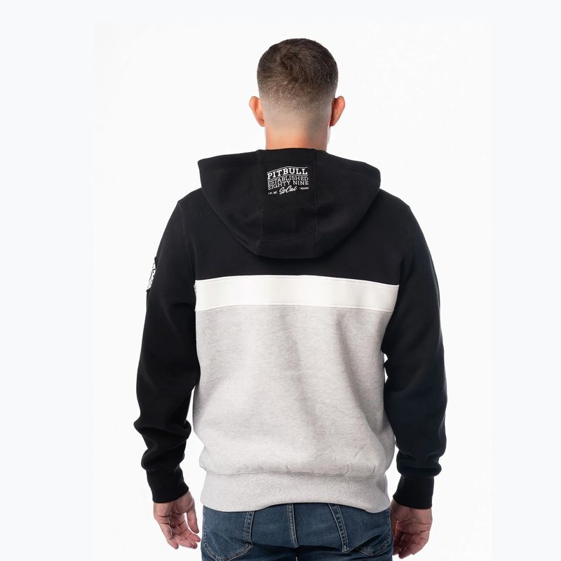 Pánska mikina Pitbull Gibson Hooded black/grey melange 3