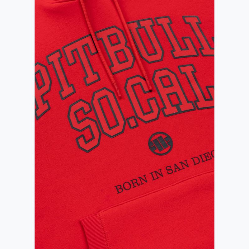 Pánska mikina Pitbull So Cal Hooded fluorescent red 7