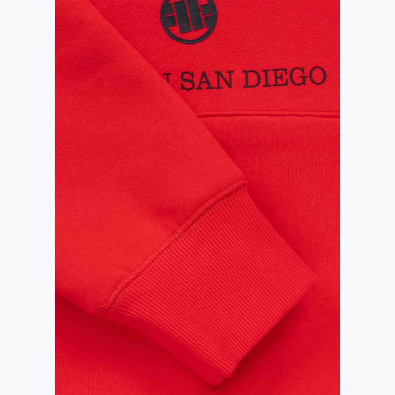 Pánska mikina Pitbull So Cal Hooded fluorescent red 9