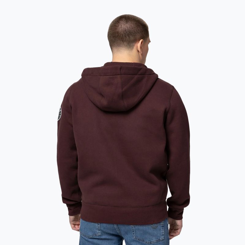Pánska mikina Pitbull Norton Hooded Zip dark burgundy 3