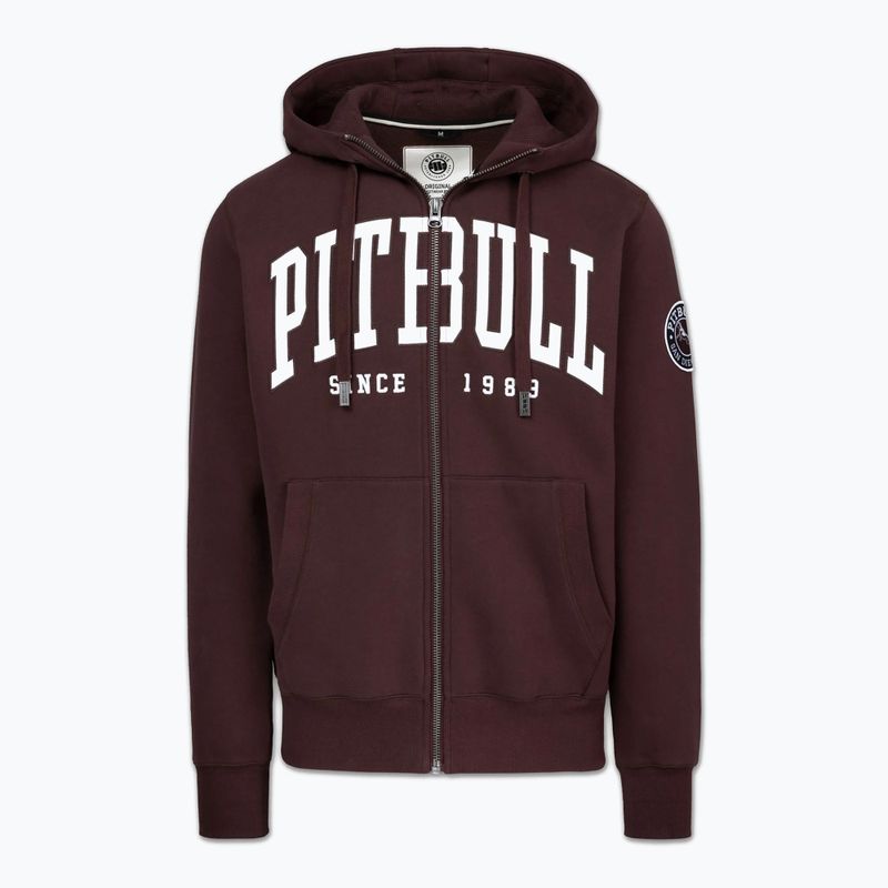 Pánska mikina Pitbull Norton Hooded Zip dark burgundy 5