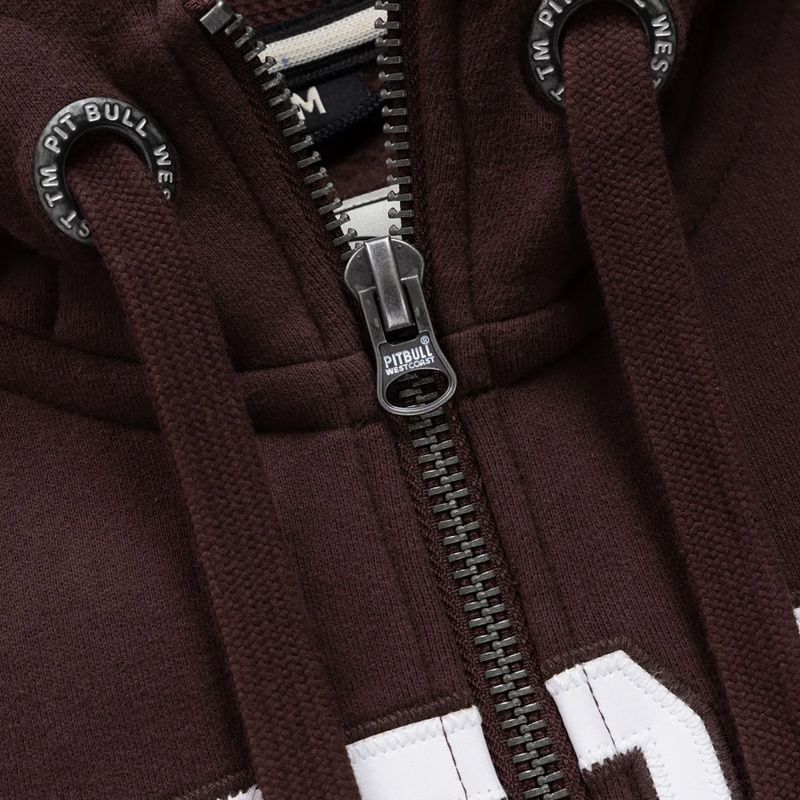 Pánska mikina Pitbull Norton Hooded Zip dark burgundy 7
