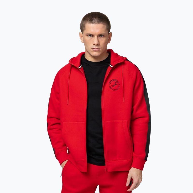 Pánska mikina Pitbull San Diego Ca Hooded Zip red 4