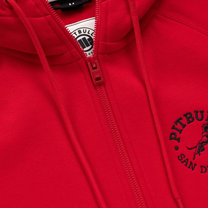 Pánska mikina Pitbull San Diego Ca Hooded Zip red 8