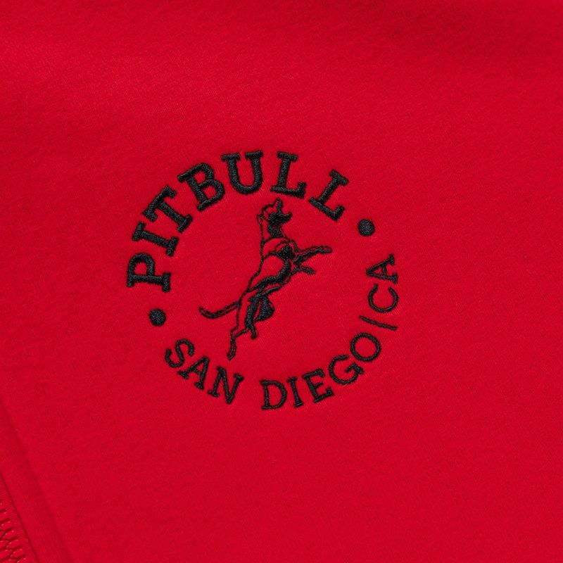 Pánska mikina Pitbull San Diego Ca Hooded Zip red 11