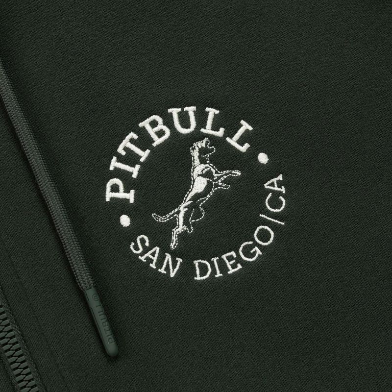 Pánska mikina Pitbull San Diego Ca Hooded Zip dark green 9