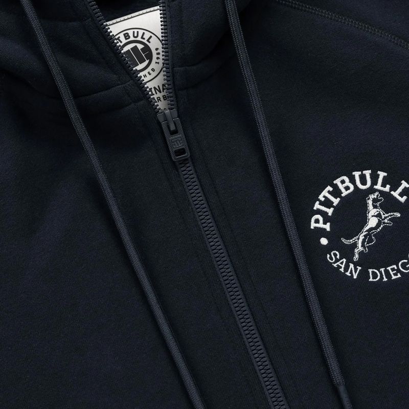 Pánska mikina Pitbull San Diego Ca Hooded Zip dark navy/red 8