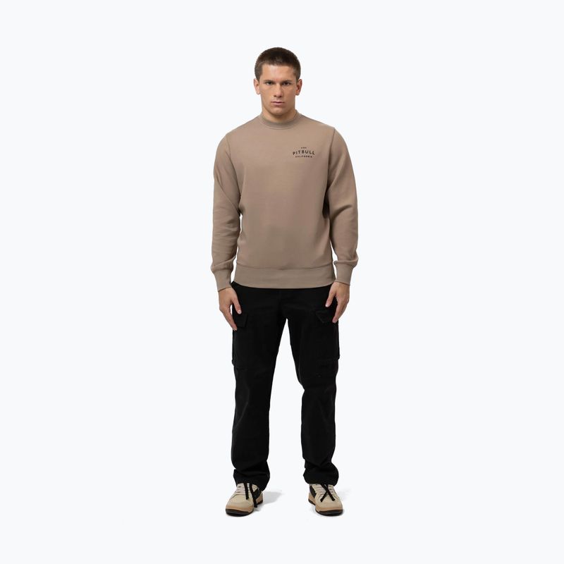 Pánska mikina Pitbull Sampson Crewneck Sweatshirt pale sand 2