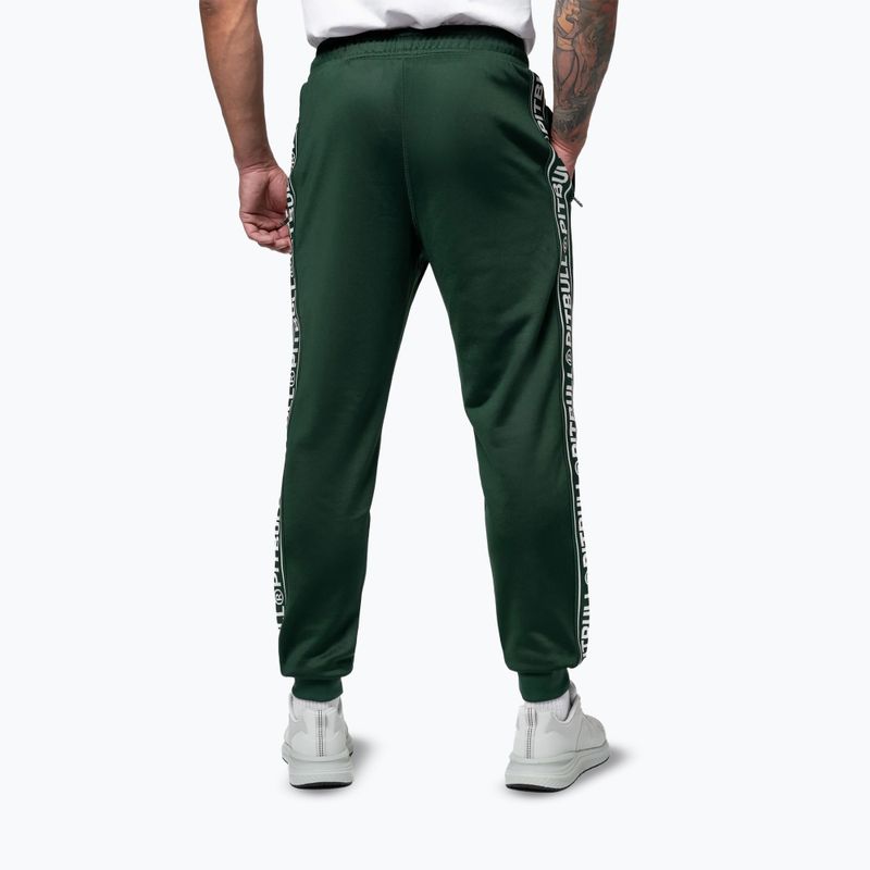 Pánske nohavice Pitbull Trackpants Tape Logo Terry Group bottle green 3
