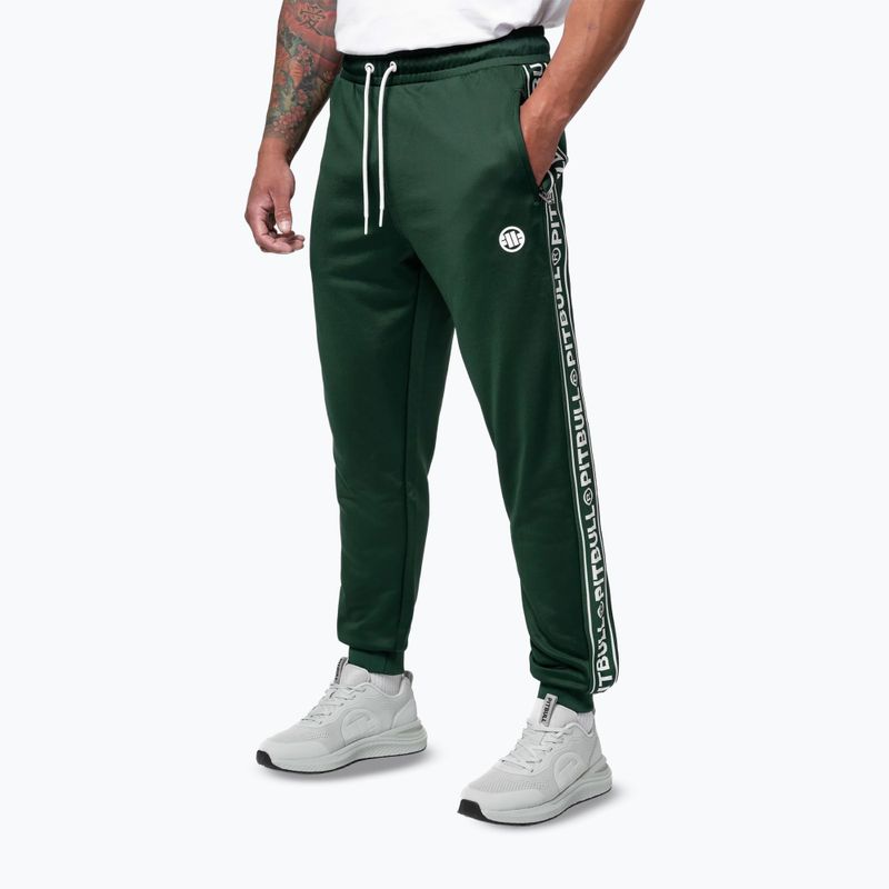 Pánske nohavice Pitbull Trackpants Tape Logo Terry Group bottle green 4