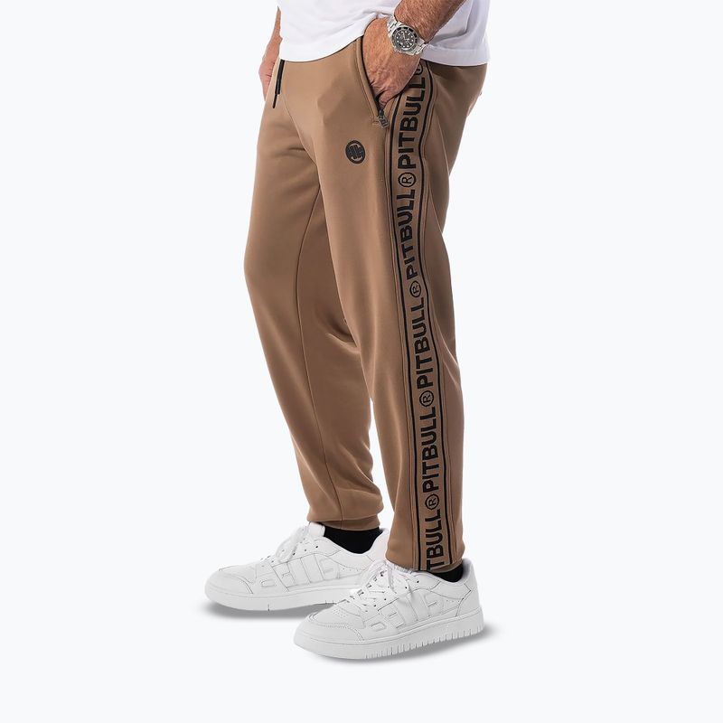 Pánske nohavice Pitbull Trackpants Tape Logo Terry Group coyote brown