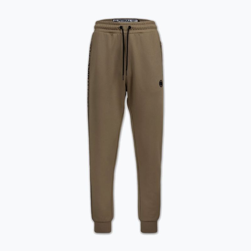 Pánske nohavice Pitbull Trackpants Tape Logo Terry Group coyote brown 2