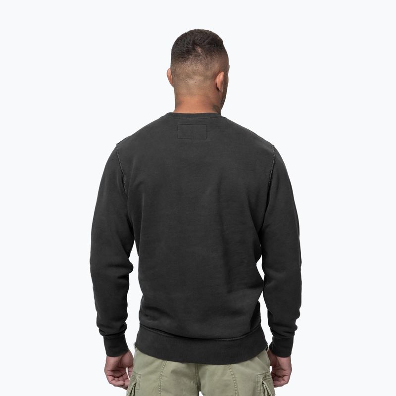Pánska mikina Pitbull Hackett Crewneck washed dark graphite 3