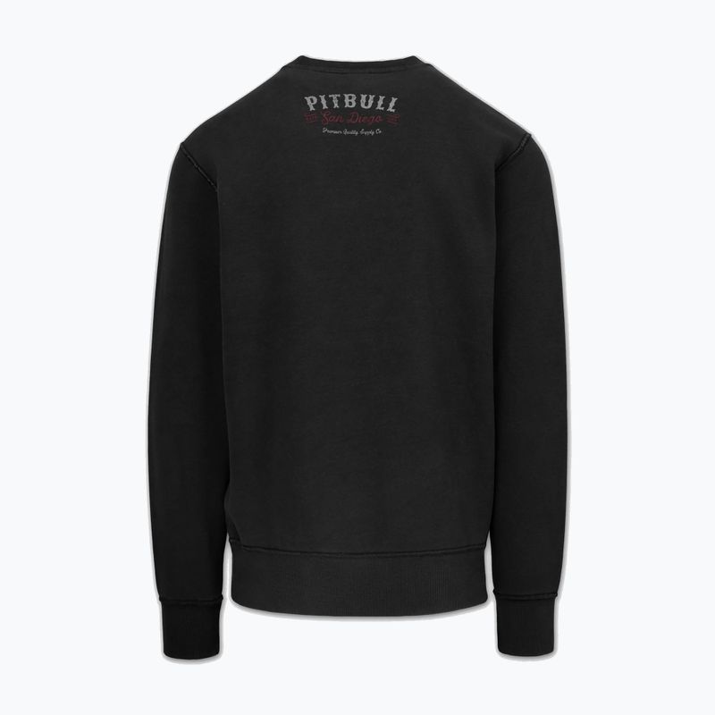 Pánska mikina Pitbull Strenght & Respect Crewneck washed dark graphite 6