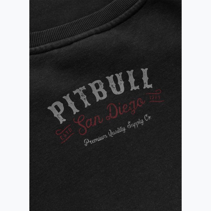 Pánska mikina Pitbull Strenght & Respect Crewneck washed dark graphite 11