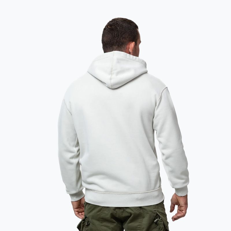 Pánska mikina Pitbull Orlando Hooded white stone 3