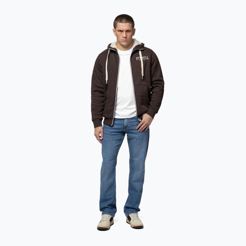 Pánska mikina Pitbull Ruffin Detroit Hooded Zip dark chocolate 2