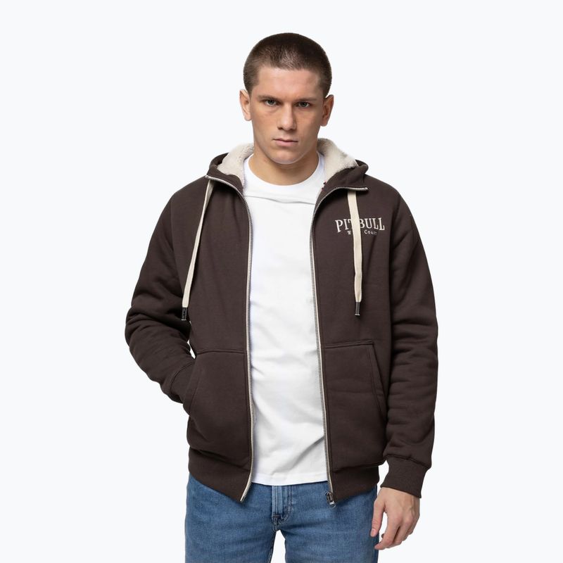 Pánska mikina Pitbull Ruffin Detroit Hooded Zip dark chocolate 4