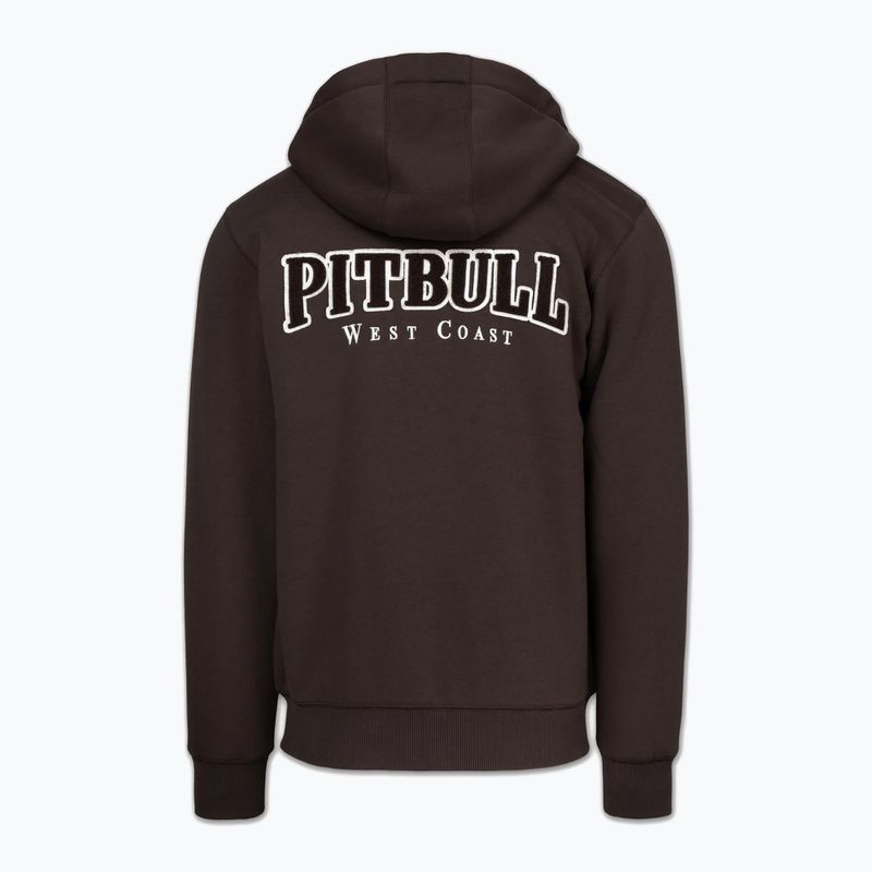 Pánska mikina Pitbull Ruffin Detroit Hooded Zip dark chocolate 6