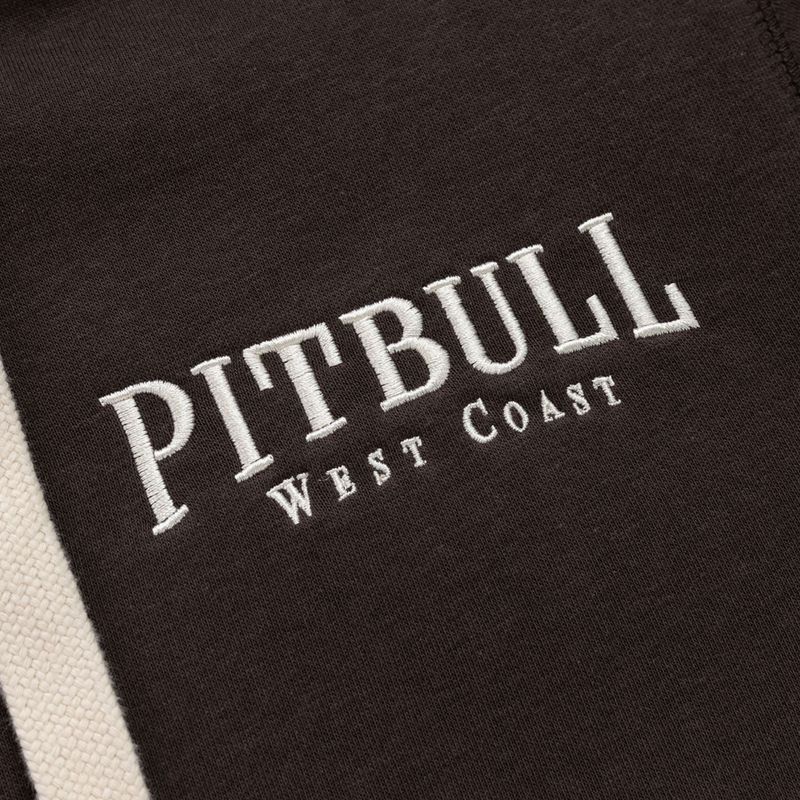 Pánska mikina Pitbull Ruffin Detroit Hooded Zip dark chocolate 8