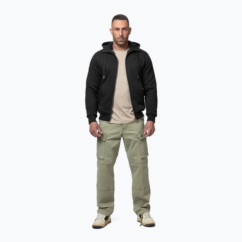 Pánska mikina Pitbull Ruffin Detroit Hooded Zip black/black 2