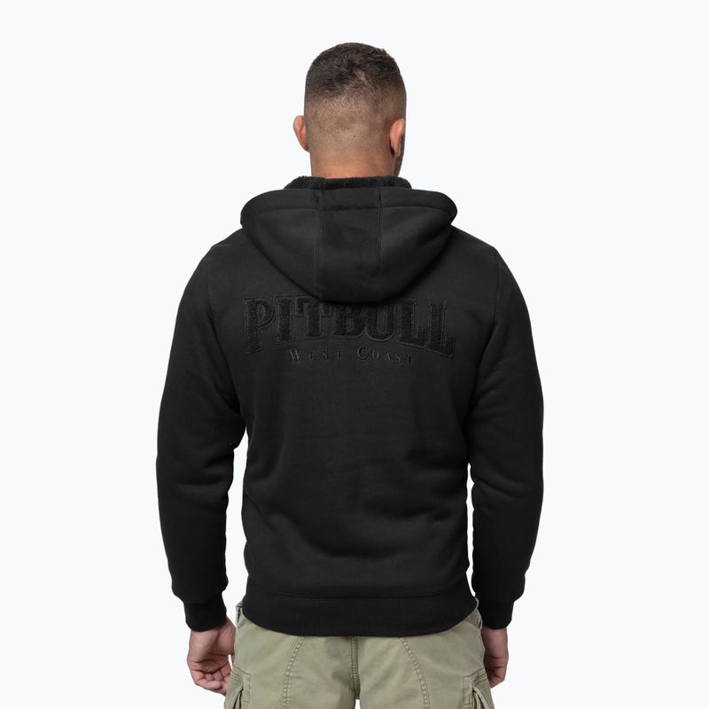 Pánska mikina Pitbull Ruffin Detroit Hooded Zip black/black 3