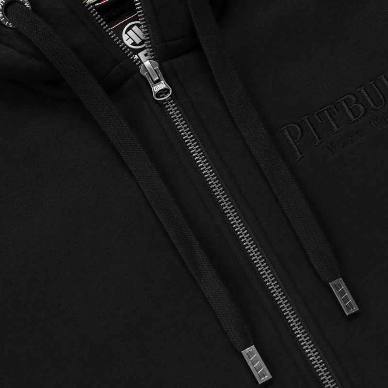 Pánska mikina Pitbull Ruffin Detroit Hooded Zip black/black 8